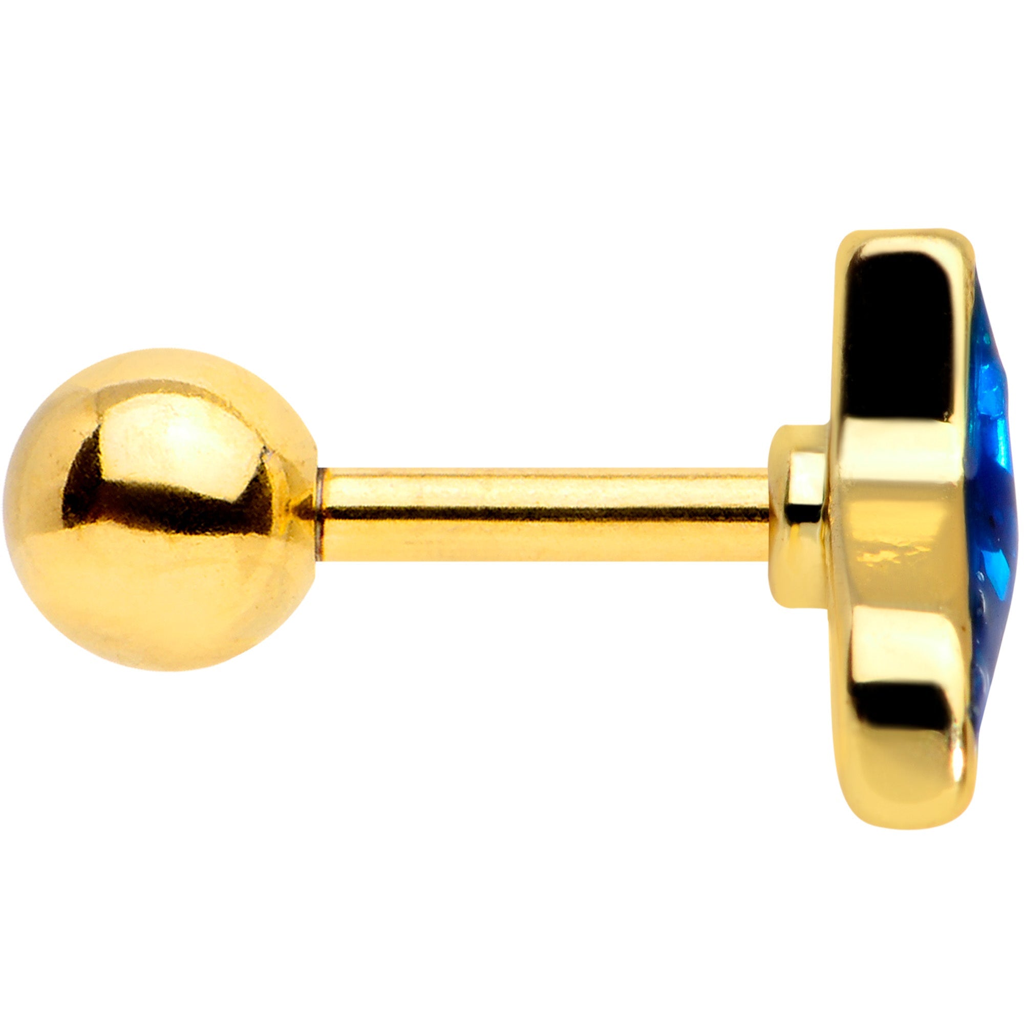 BodyCandy 16G 1/4 Gold Tone Iridescent Mermaid Tail Cartilage Tragus — lifestyle context