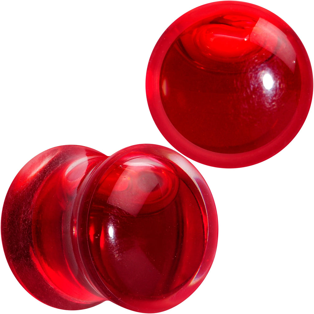 BodyCandy Acrylic Fake Blood Filled Halloween Saddle Plug Set 0G to 1 Inch — product on model