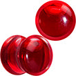 BodyCandy Acrylic Fake Blood Filled Halloween Saddle Plug Set 0G to 1 Inch — back view