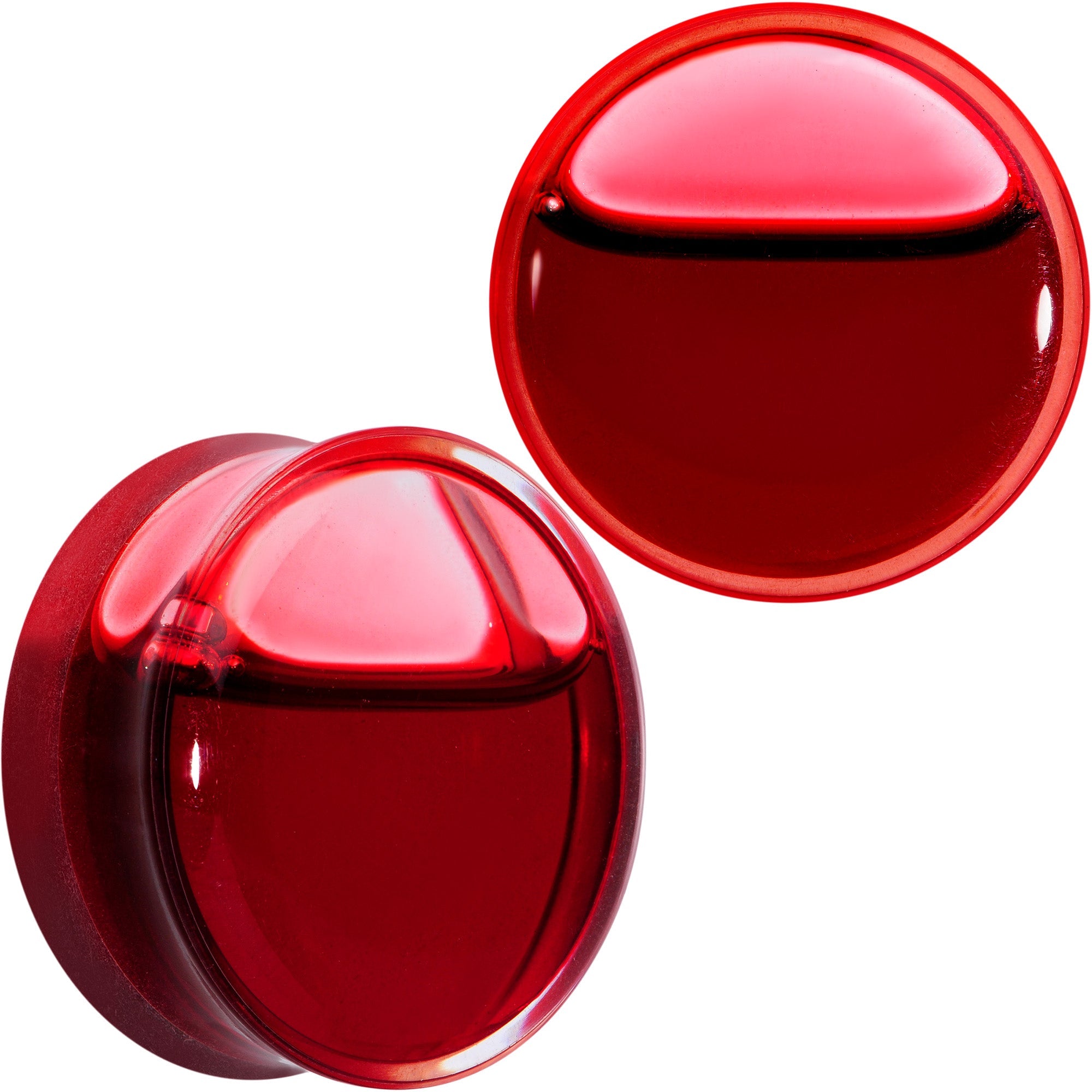 BodyCandy Acrylic Fake Blood Filled Halloween Saddle Plug Set 0G to 1 Inch — main product shot