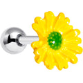 BodyCandy 16G 1/4 Yellow Daisy Flower Cartilage Tragus Earring — main product shot