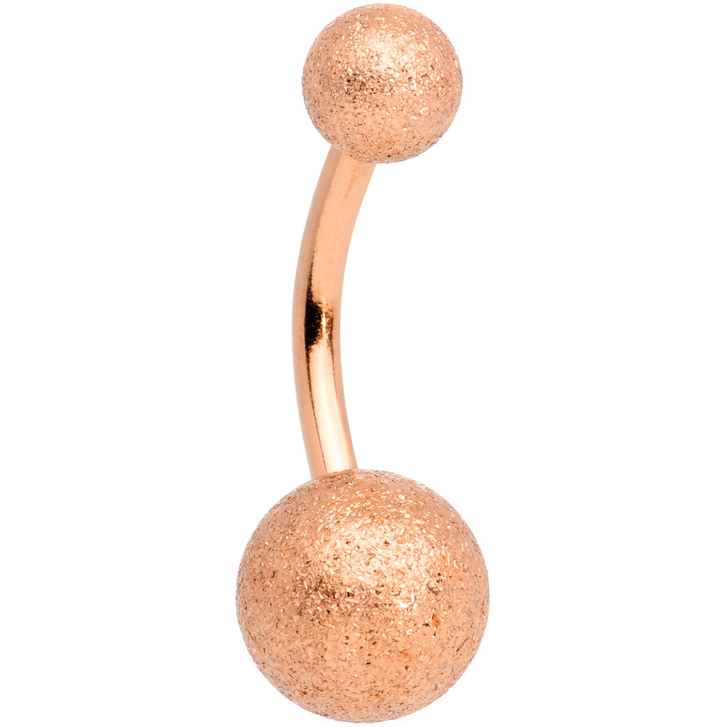 BodyCandy White Faux Opal Clear Gem Rose Gold Tone Aurora Belly Ring Set of 4 — back view