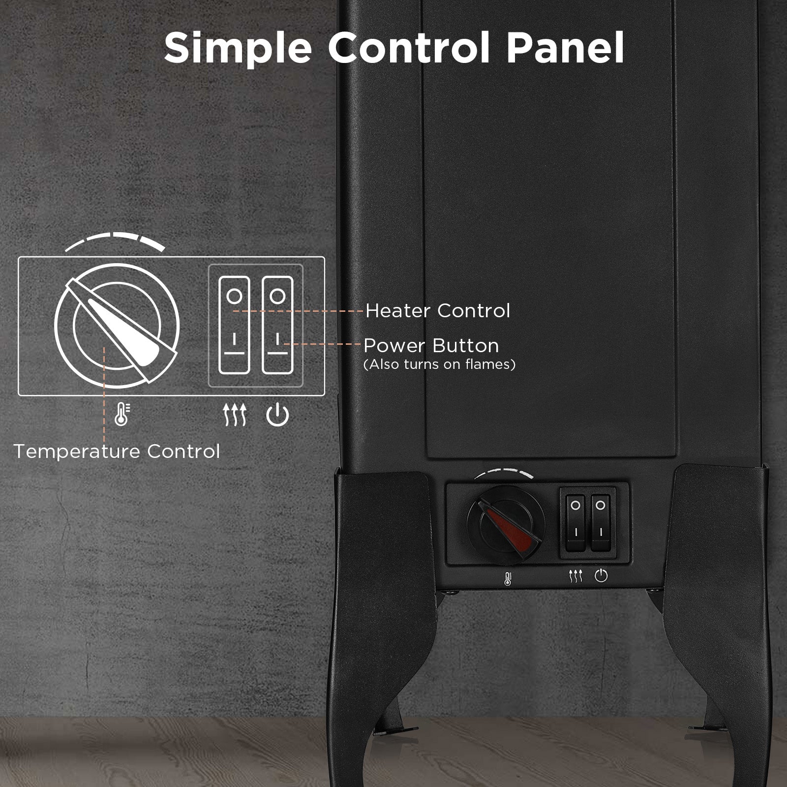Suburbs TS17 Electric Fireplace Stove Heater – TURBRO, view 6