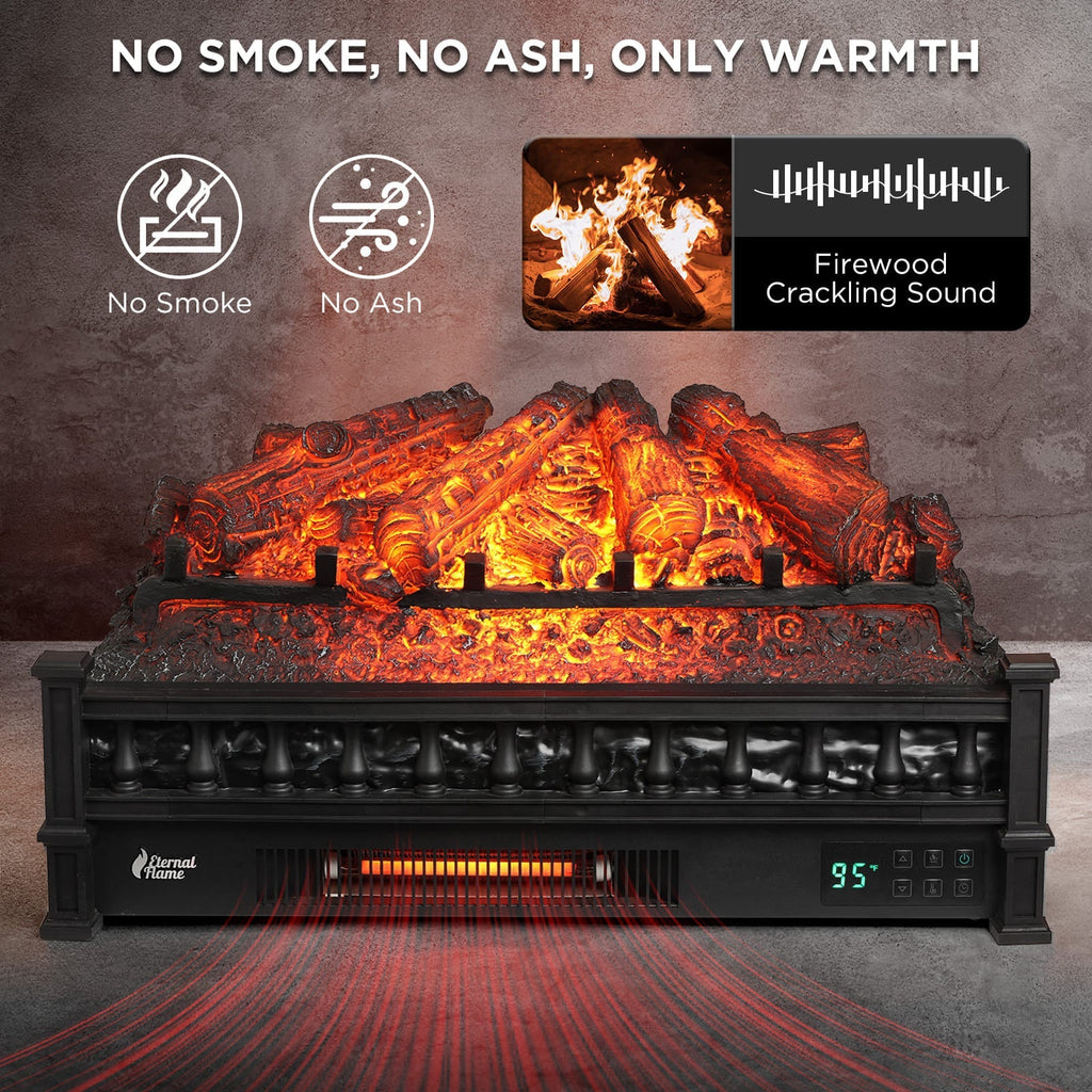 (Open Box) Eternal Flame EF26-PB Smart Electric Fireplace Logs, WiFi Enabled – TURBRO, view 3