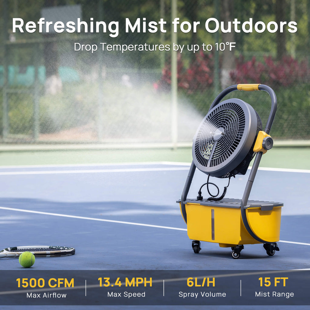 AirSupply MS12 Portable Mist Fan, 11L Tank & Up to 50H Runtime – TURBRO, view 3