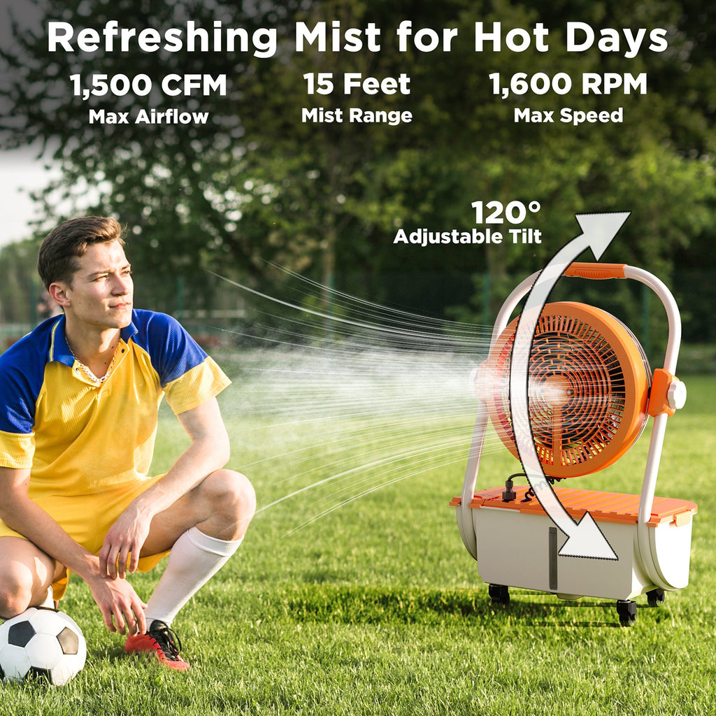 (Open Box) AirSupply MS12 Portable Mist Fan, 19,200mAh Battery & 2.9-Gallon Tank – TURBRO, view 13