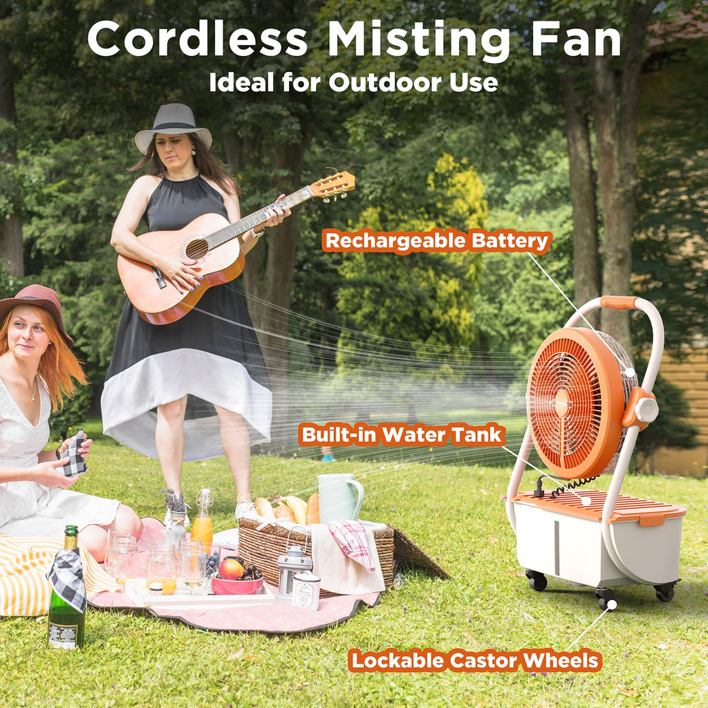 (Open Box) AirSupply MS12 Portable Mist Fan, 19,200mAh Battery & 2.9-Gallon Tank – TURBRO, view 14