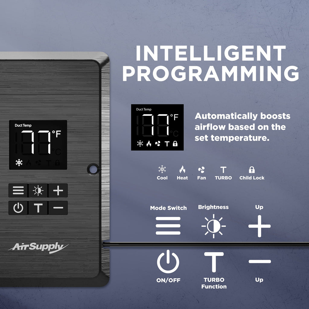 (Open Box) AirSupply BS412 Register Booster Fan – TURBRO, view 10