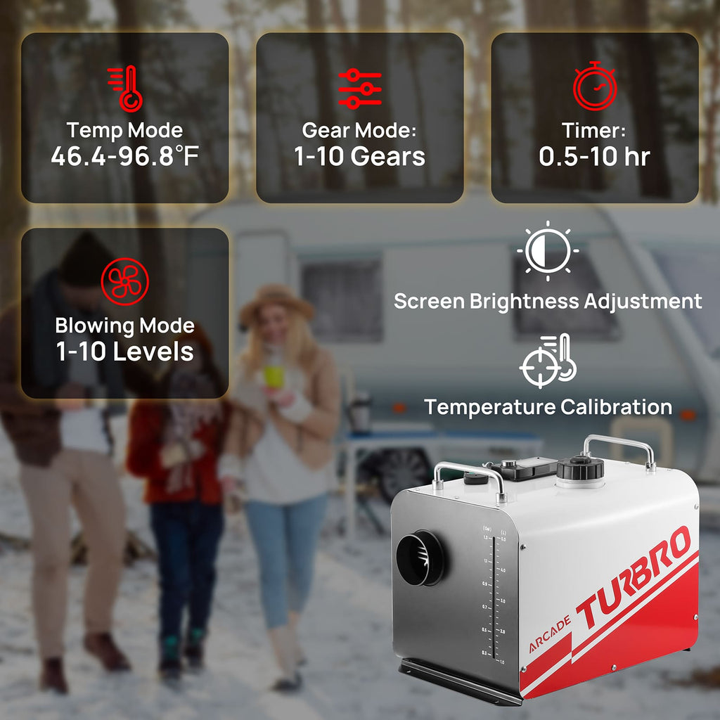 Arcade H8BP Diesel Heater, 8kW Triple Power, All-in-One Compact – TURBRO, view 4