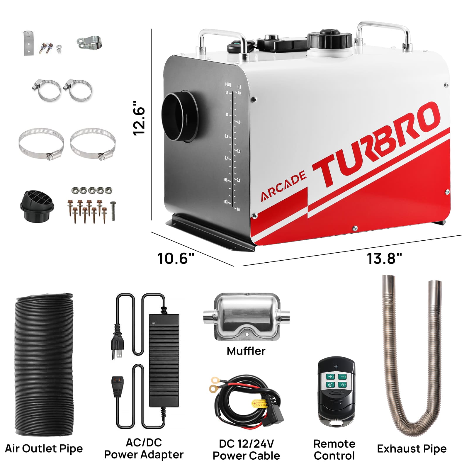 Arcade H8BP Diesel Heater, 8kW Triple Power, All-in-One Compact – TURBRO, view 8