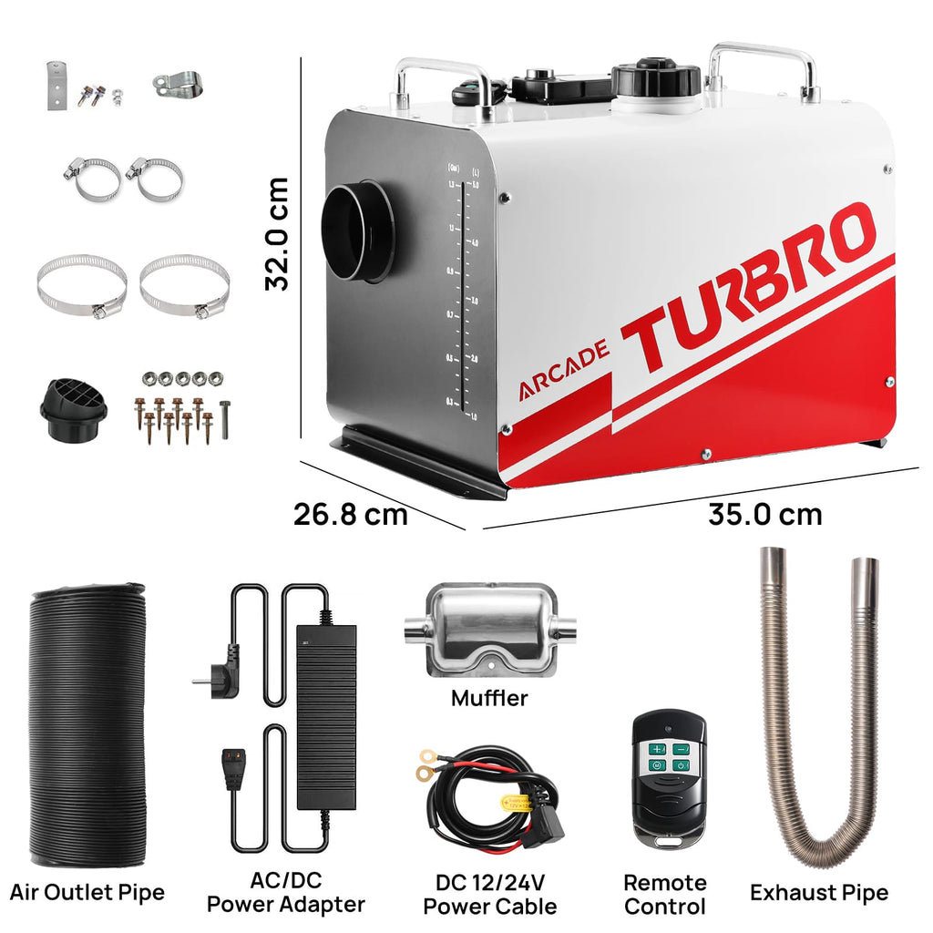 Arcade H8BP Diesel Heater - European version – TURBRO, view 2