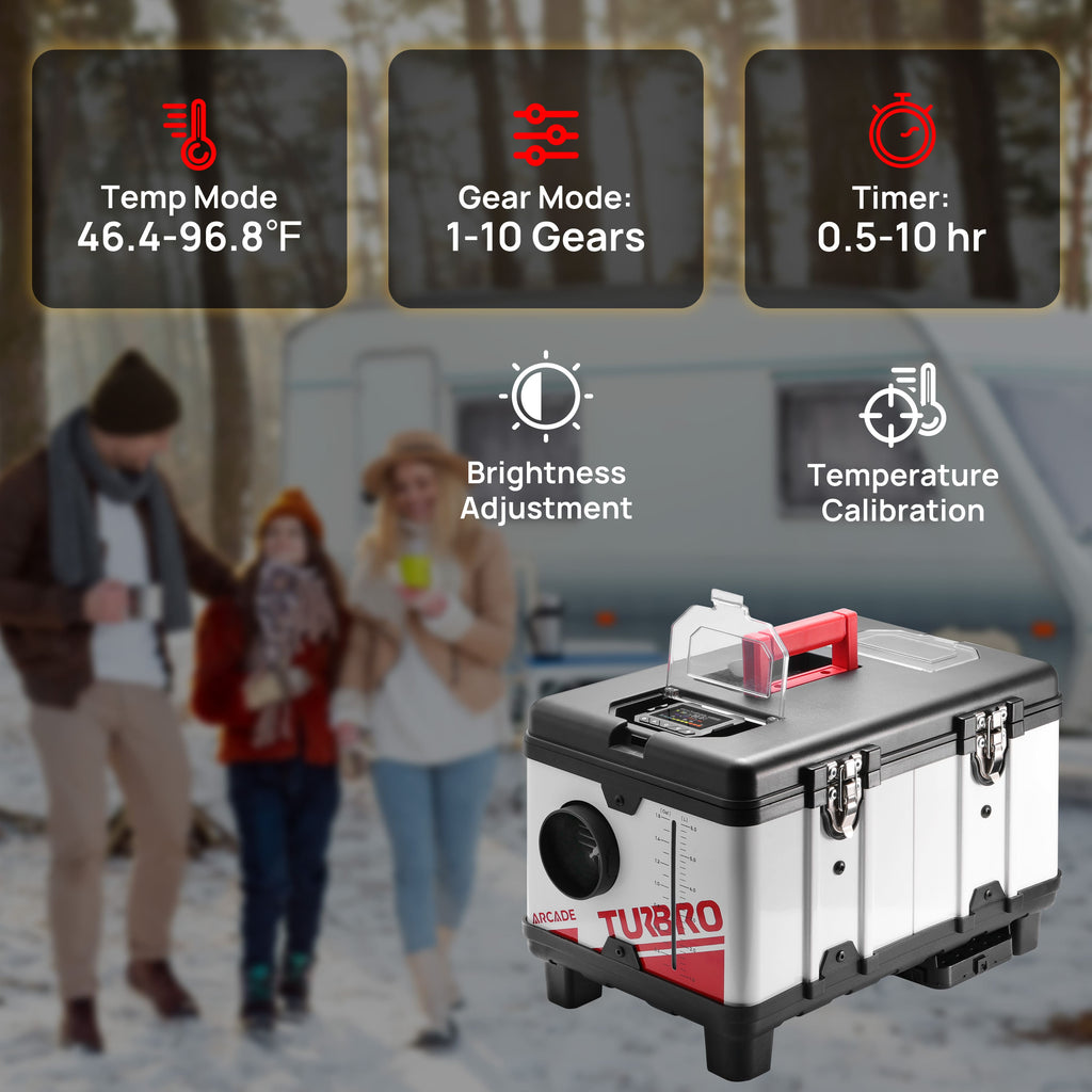 Arcade T8BP Diesel Heater, 9kW Triple Power, Toolbox Design – TURBRO, view 5