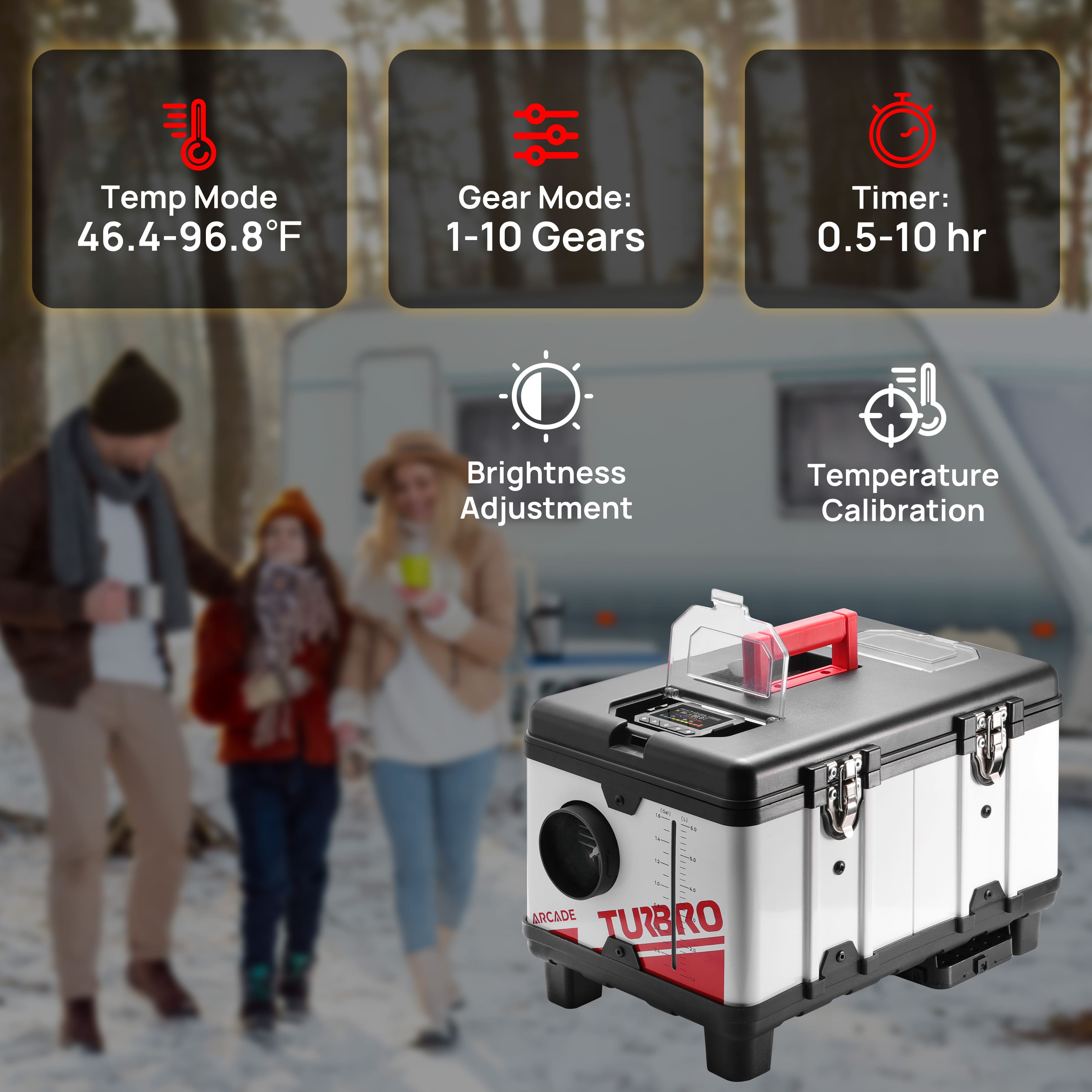Arcade T8BP Diesel Heater, 9kW Triple Power, Toolbox Design – TURBRO, view 5