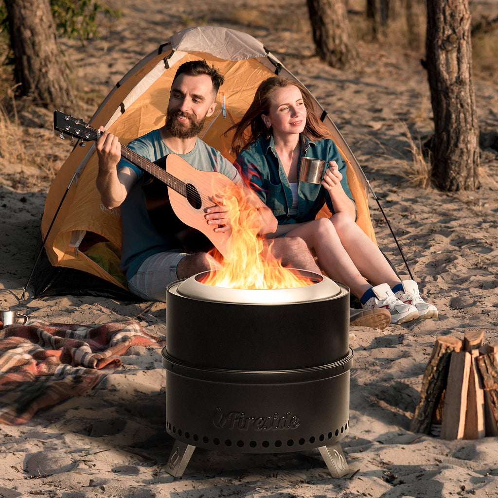 Pluto R19-PG Smokeless Outdoor Fire Pit - Painted Black – TURBRO, view 8