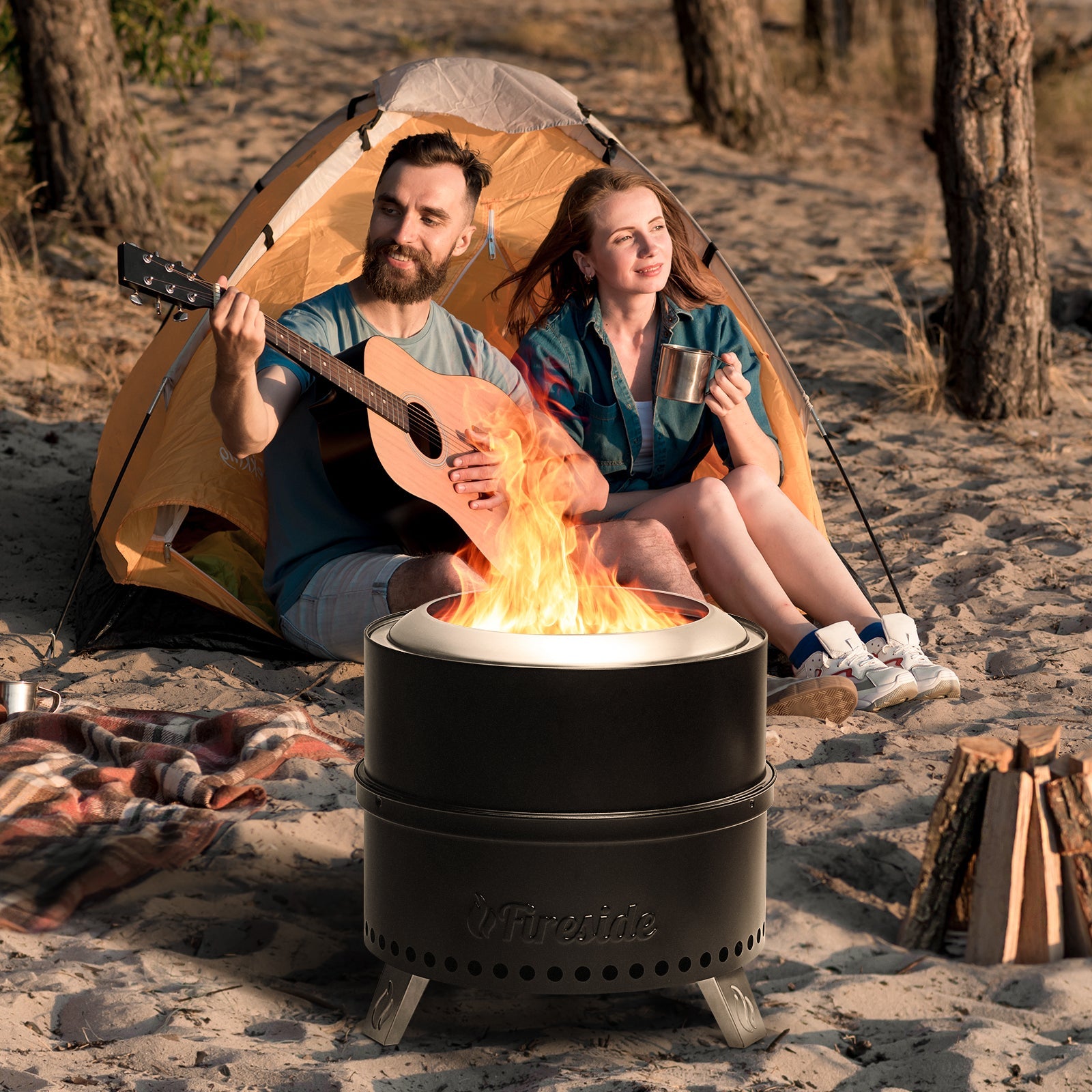 Pluto R19-PG Smokeless Outdoor Fire Pit - Painted Black – TURBRO, view 8