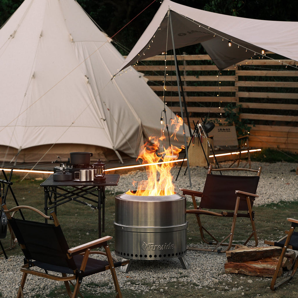 Pluto R19-SS Smokeless Outdoor Fire Pit - Stainless Steel – TURBRO, view 4