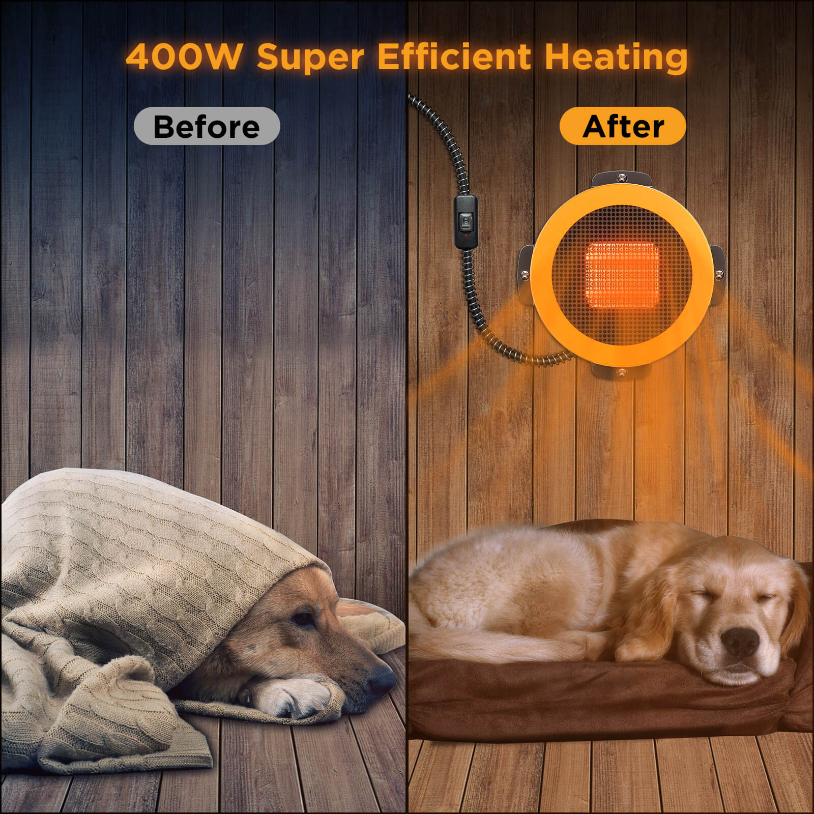 Neighborhood DH400A Dog House Heater – TURBRO, view 4