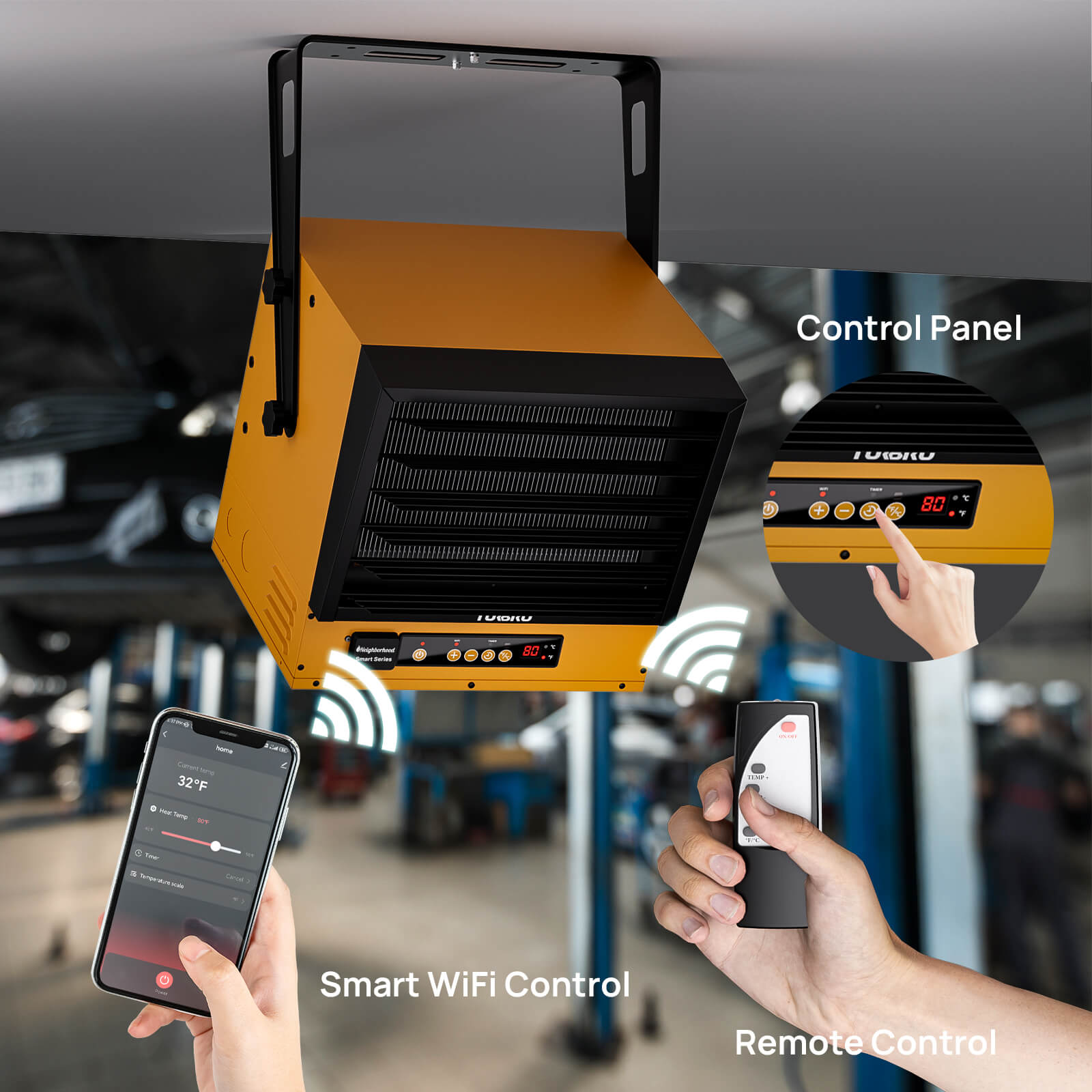 Neighborhood GH10K & GH15K Smart Garage Heater - WiFi Enable – TURBRO, view 4