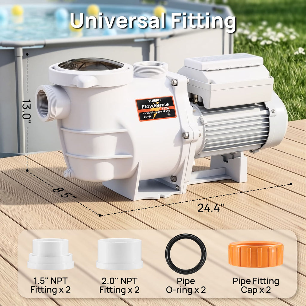 FlowSense Variable Speed Pool Pump, Above-Ground – TURBRO, view 2