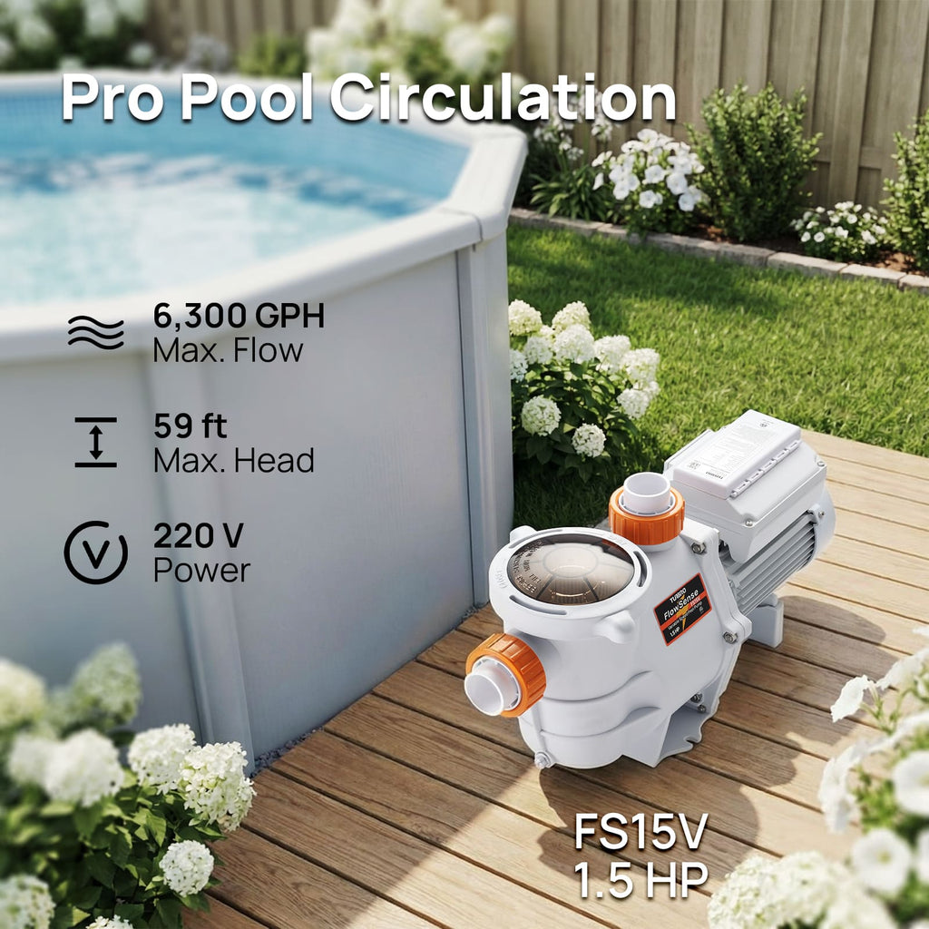 FlowSense Variable Speed Pool Pump, Above-Ground – TURBRO, view 3
