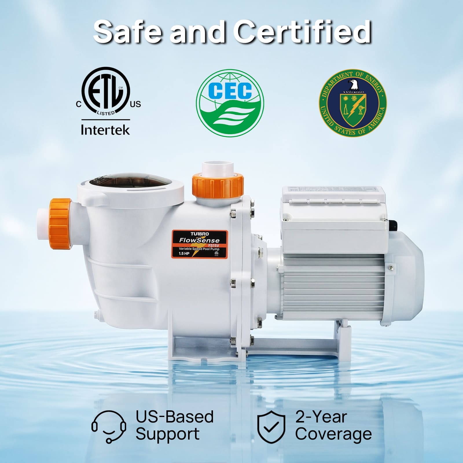 FlowSense Variable Speed Pool Pump, Above-Ground – TURBRO, view 4