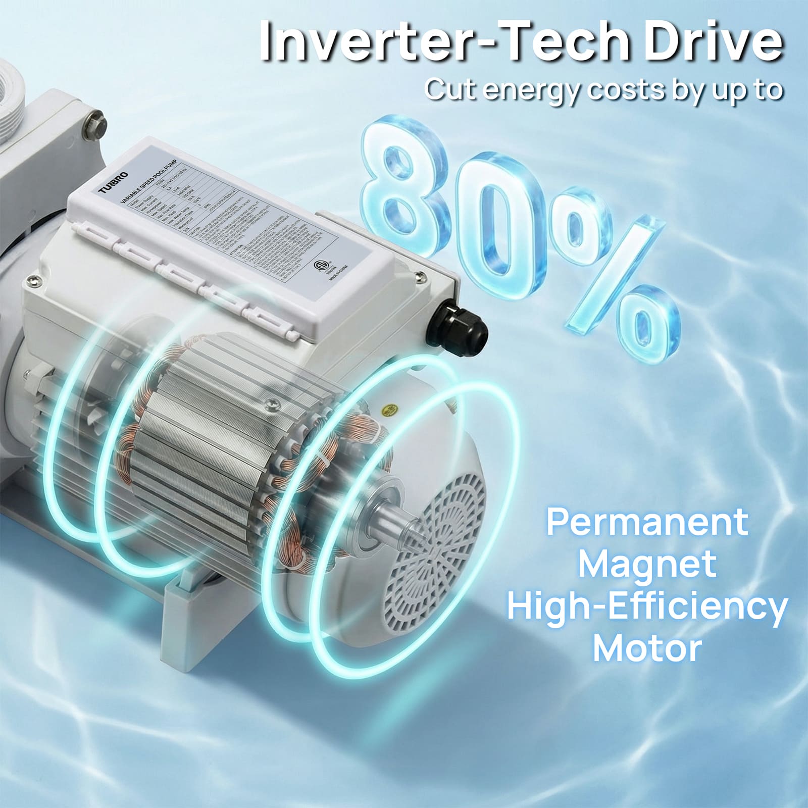 FlowSense Variable Speed Pool Pump, Above-Ground – TURBRO, view 5