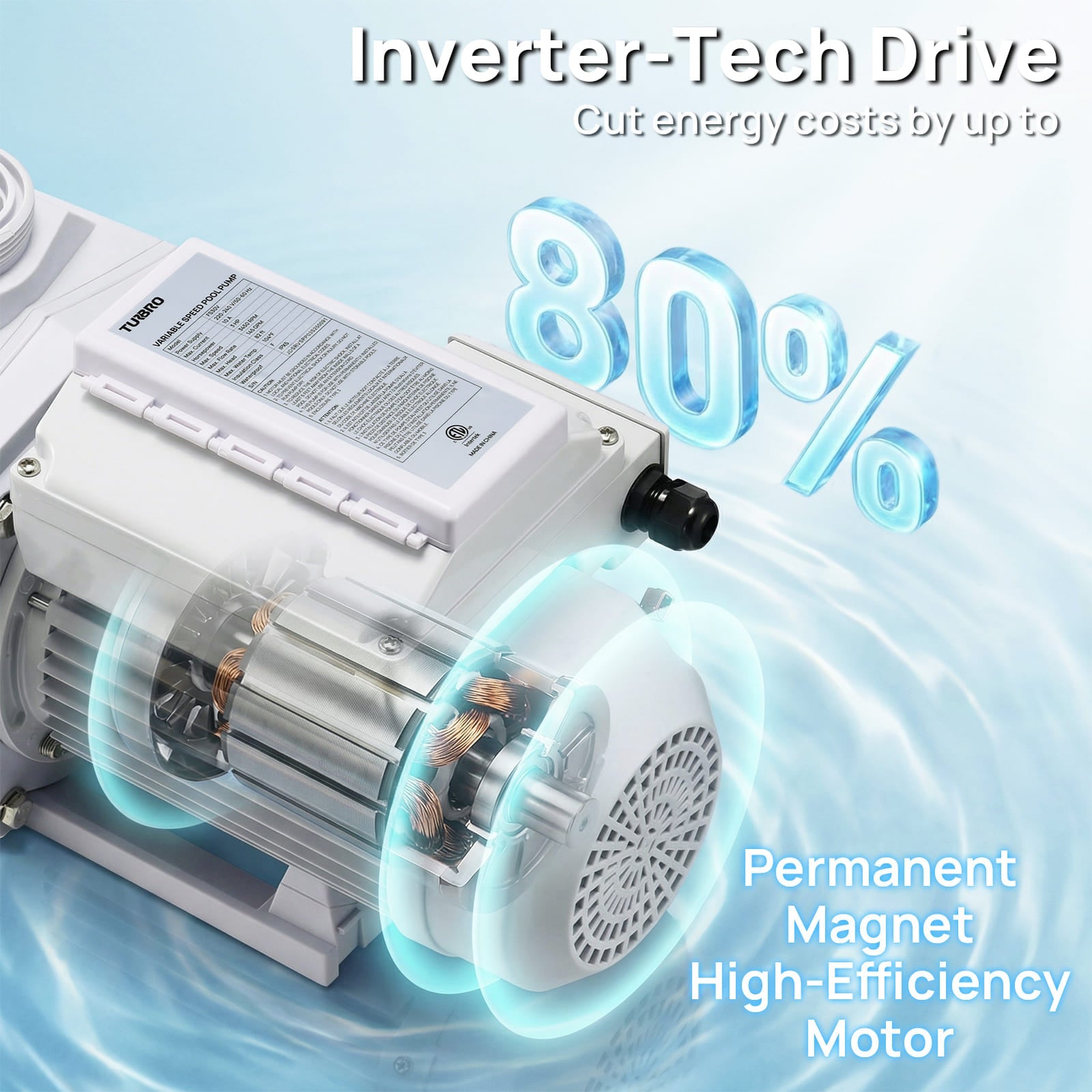 FlowSense Variable Speed Pool Pump, In/Above-Ground – TURBRO, view 6