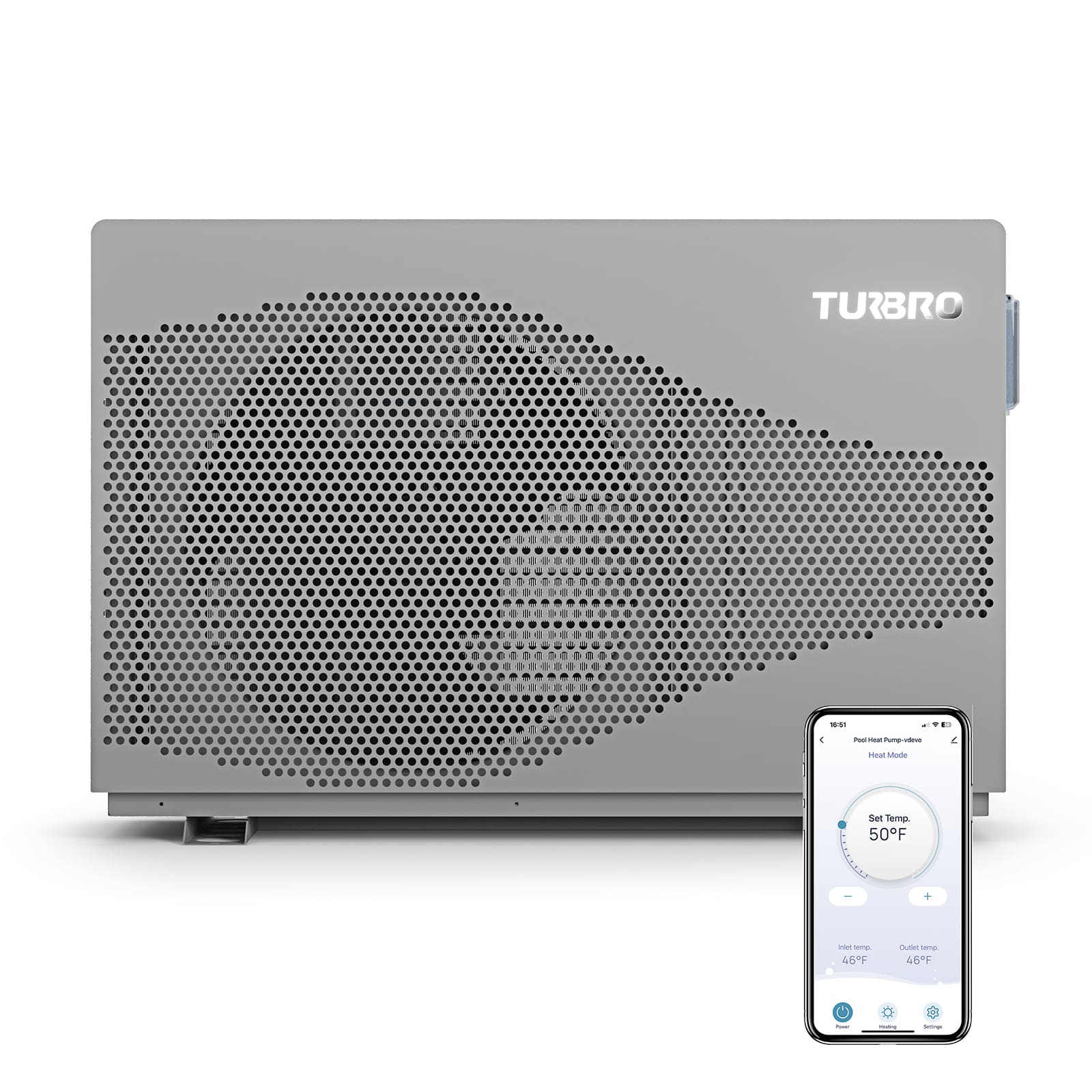 Beluga Inverter Pool Heat Pump, 33K/58K/100K BTU – TURBRO