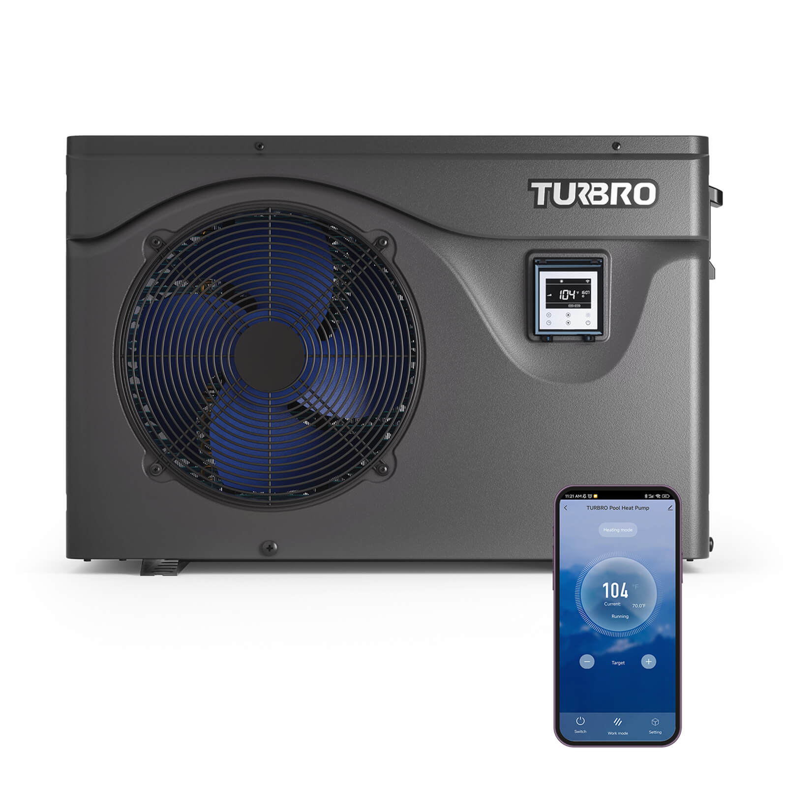 Beluga Inverter Pool Heat Pump, 50K/75K BTU – TURBRO