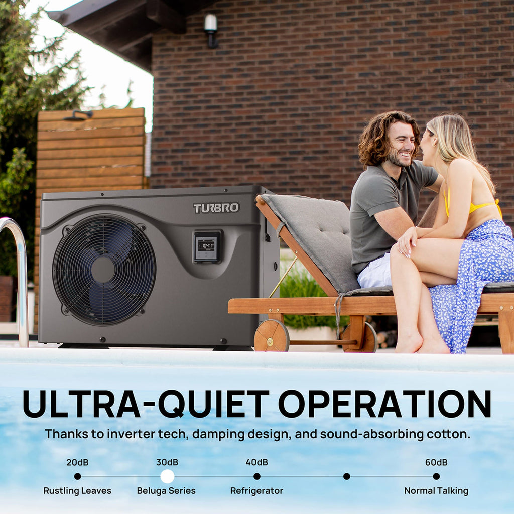 Beluga Inverter Pool Heat Pump, 50K/75K BTU – TURBRO, view 7