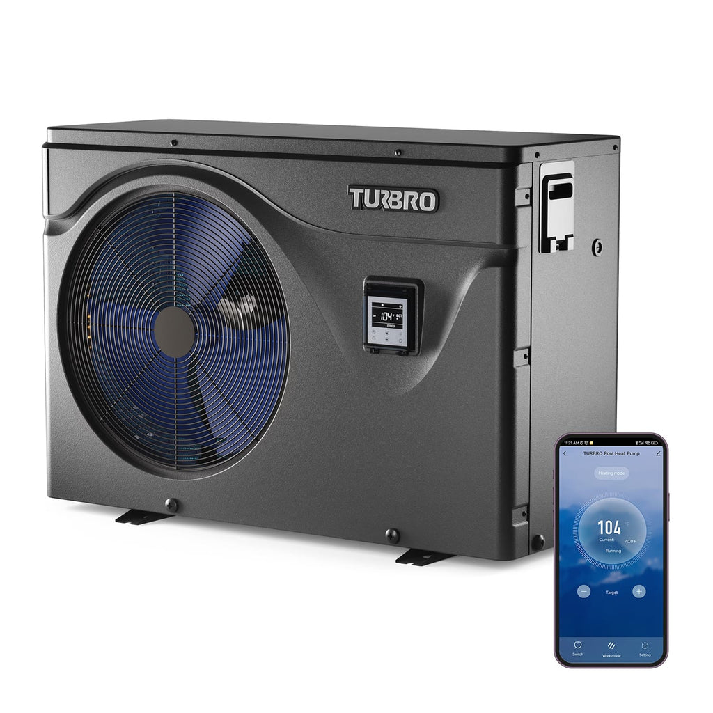 Beluga Inverter Pool Heat Pump, 50K/75K BTU – TURBRO, view 2