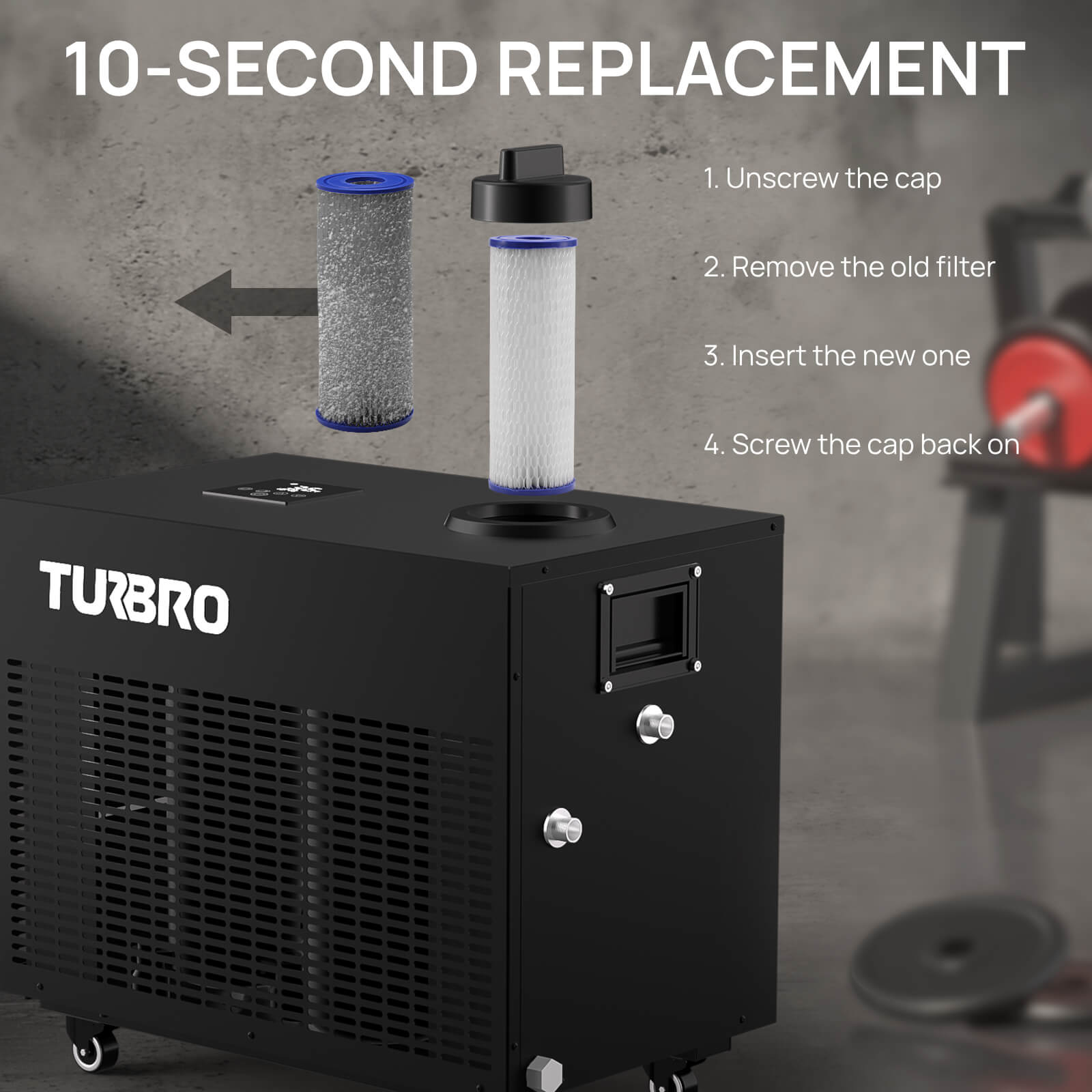 Ice Bath Water Chiller Replacement Filters, 5-Pack – TURBRO, view 5