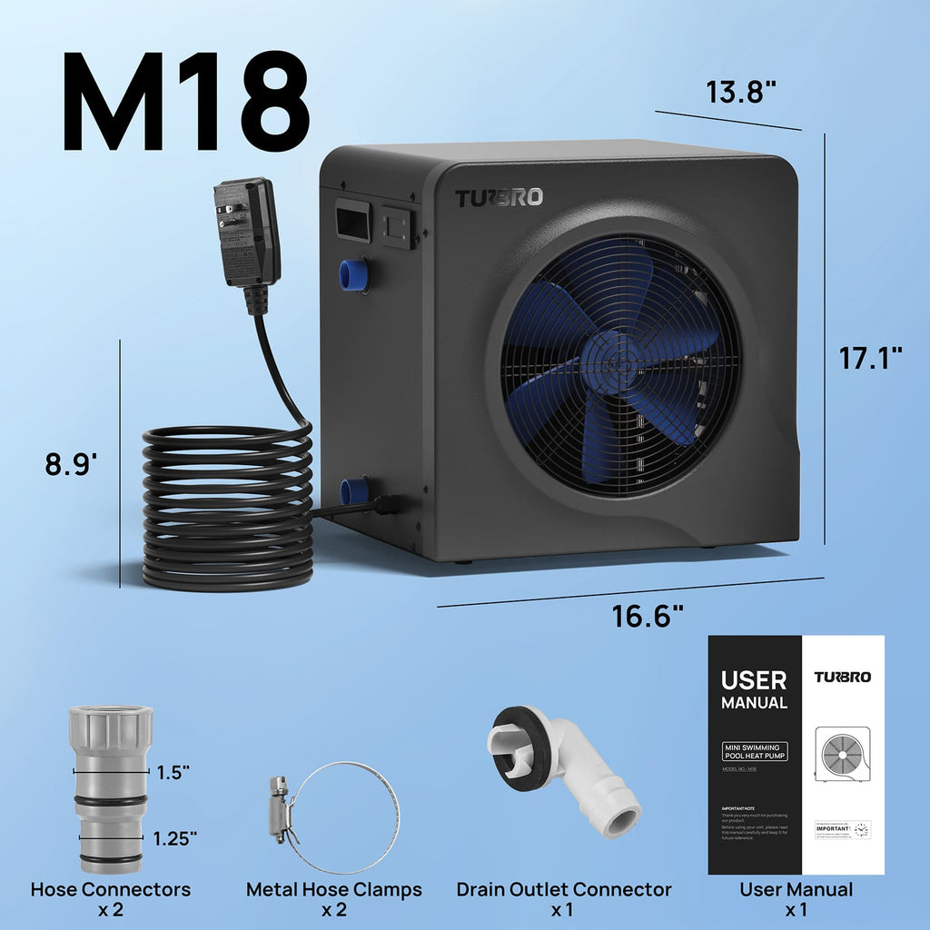 Manatee Pool Heat Pump, 18K BTU – TURBRO, view 8