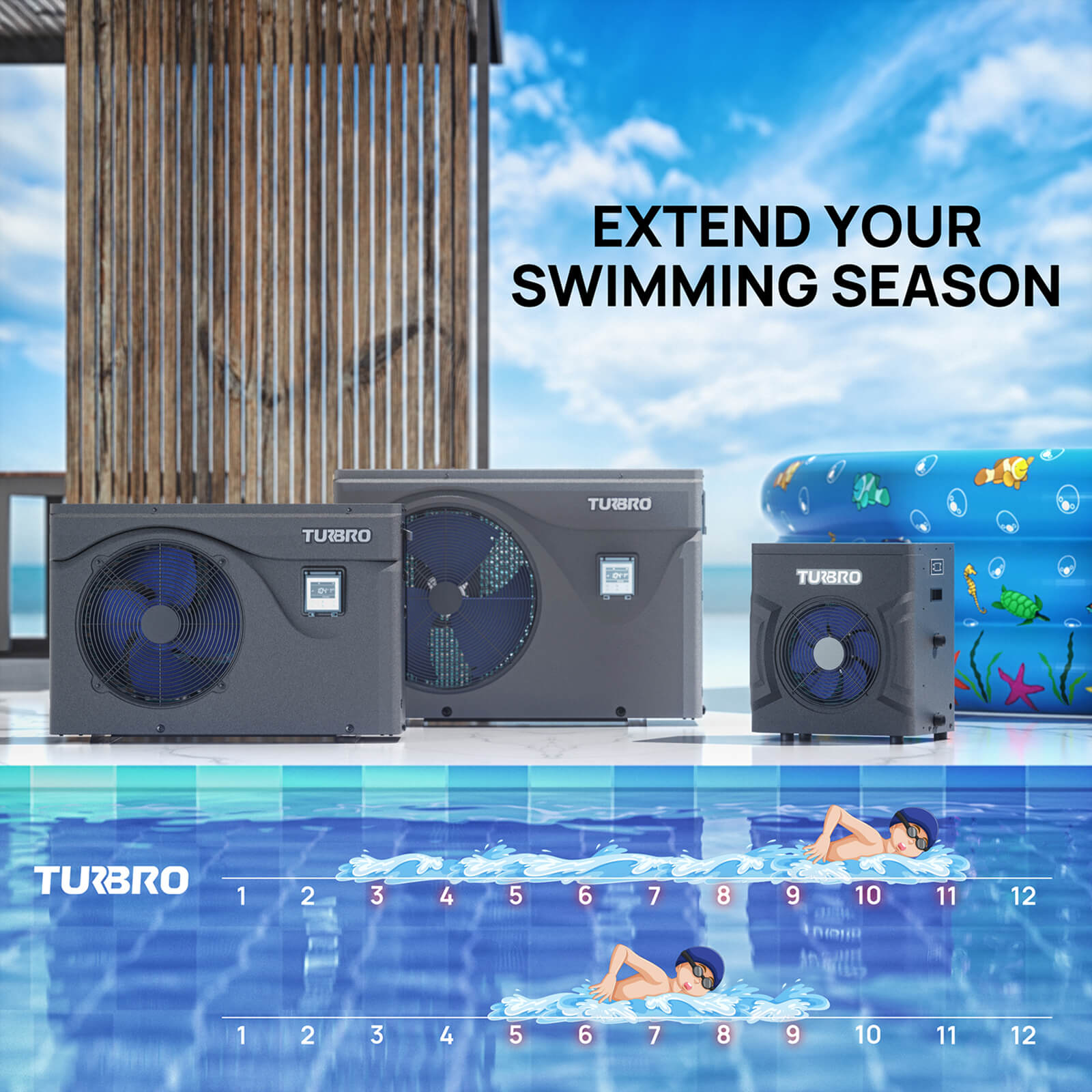 (Open Box) Manatee M20 Swimming Pool Heat Pump – TURBRO, view 3