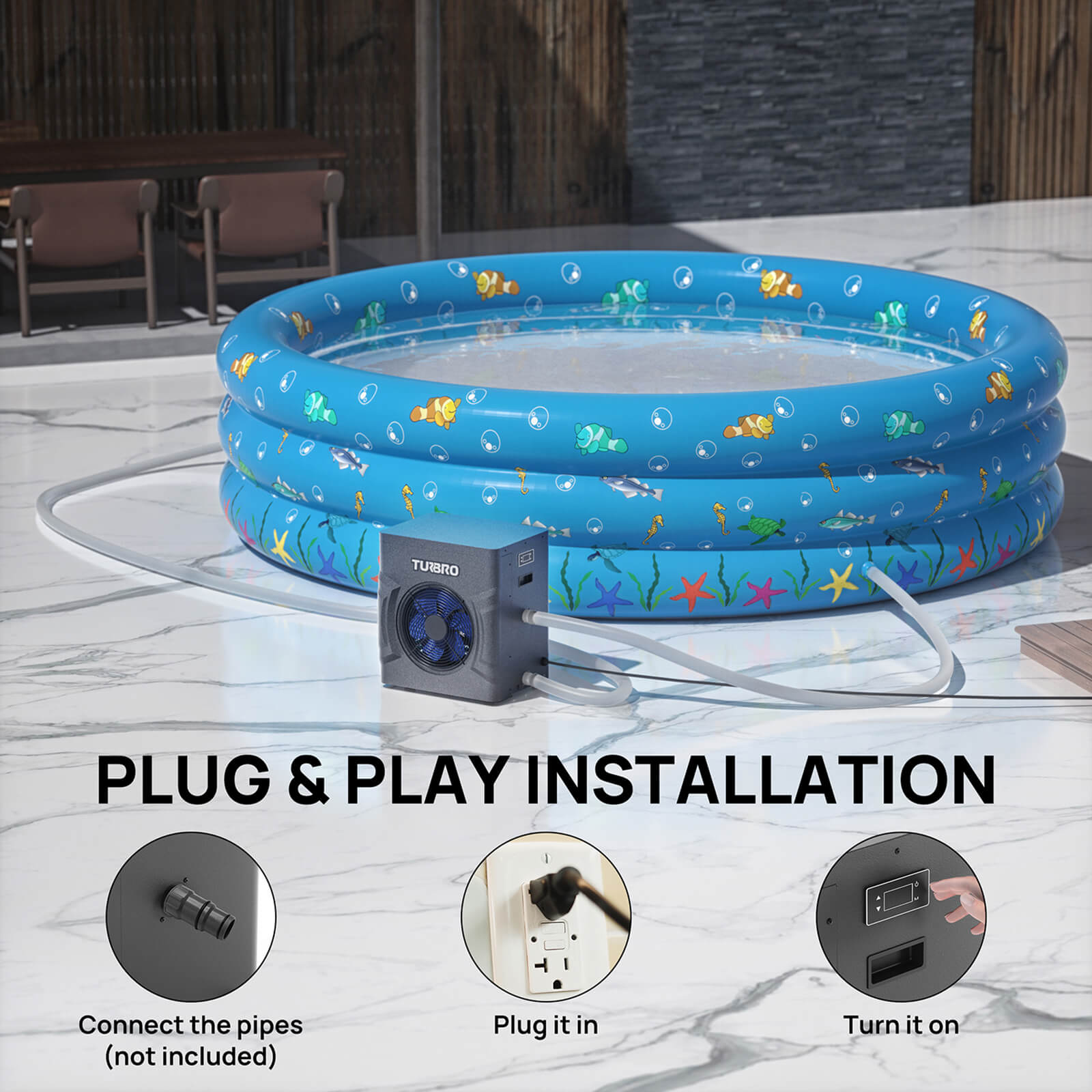 (Open Box) Manatee M20 Swimming Pool Heat Pump – TURBRO, view 5