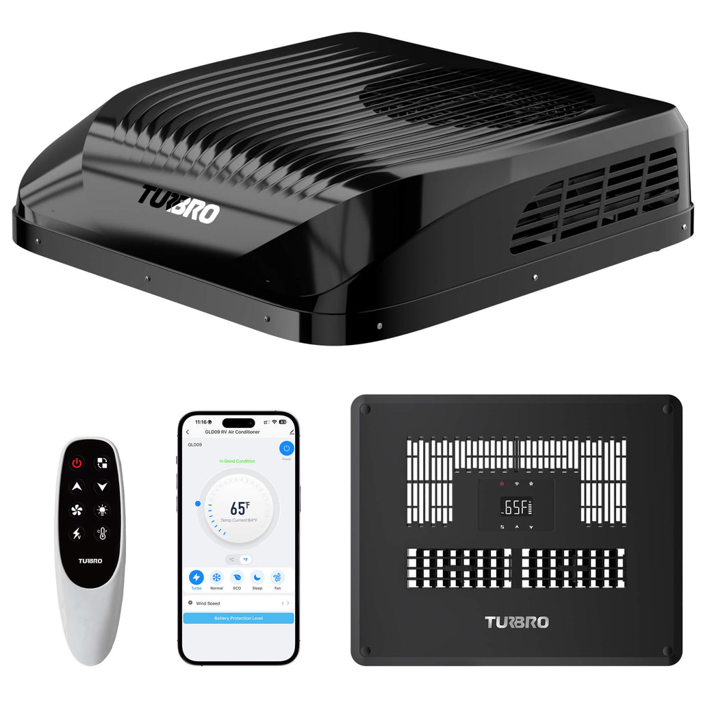 Greenland 9,000 BTU 12V DC Inverter Rooftop RV Air Conditioner – TURBRO, view 2