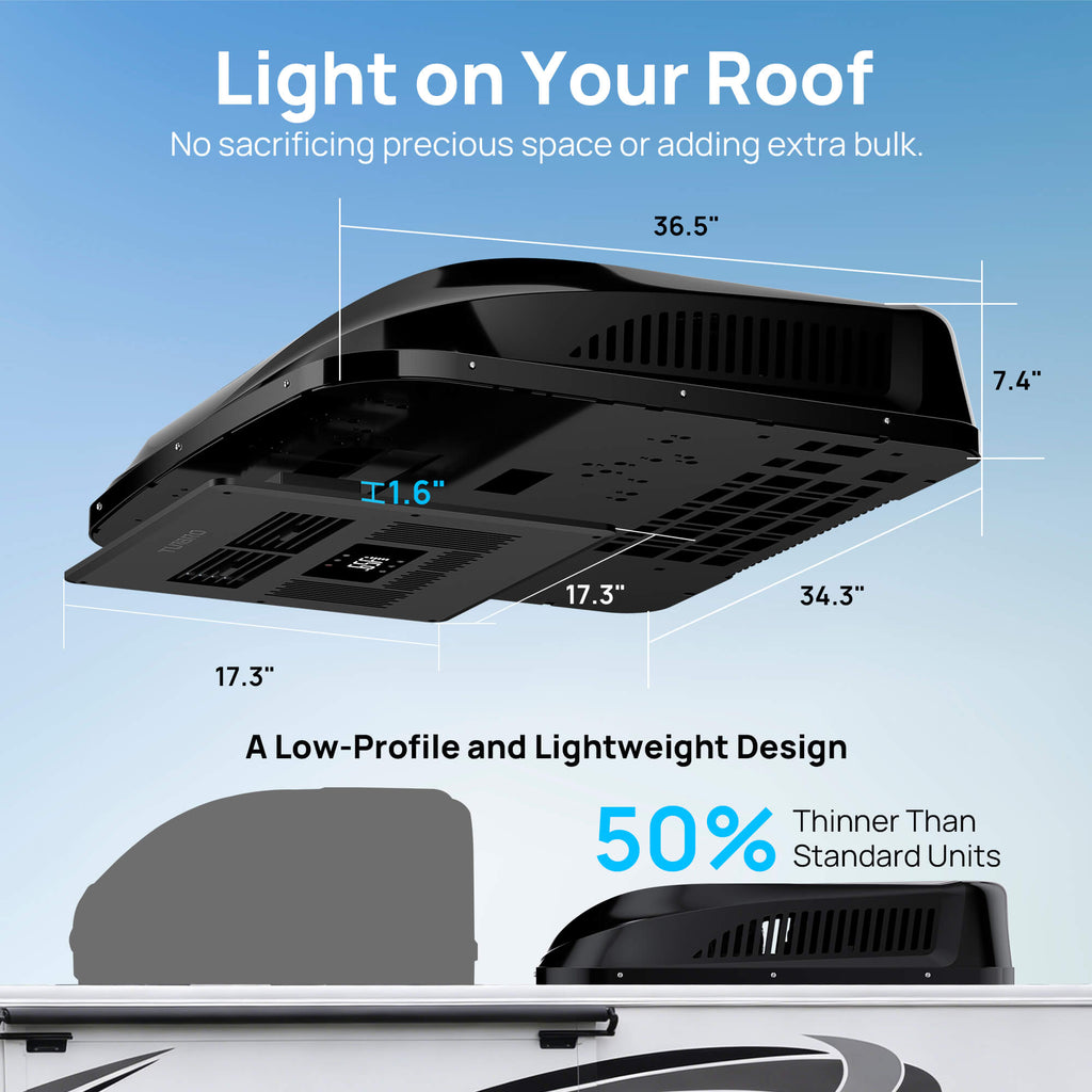 Greenland 12,000 BTU 12V DC Inverter Rooftop RV Air Conditioner – TURBRO, view 6