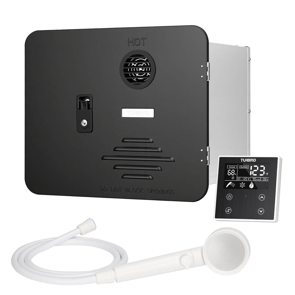 Rotorua 65K BTU RV Tankless Propane Water Heater with Door – TURBRO, view 3