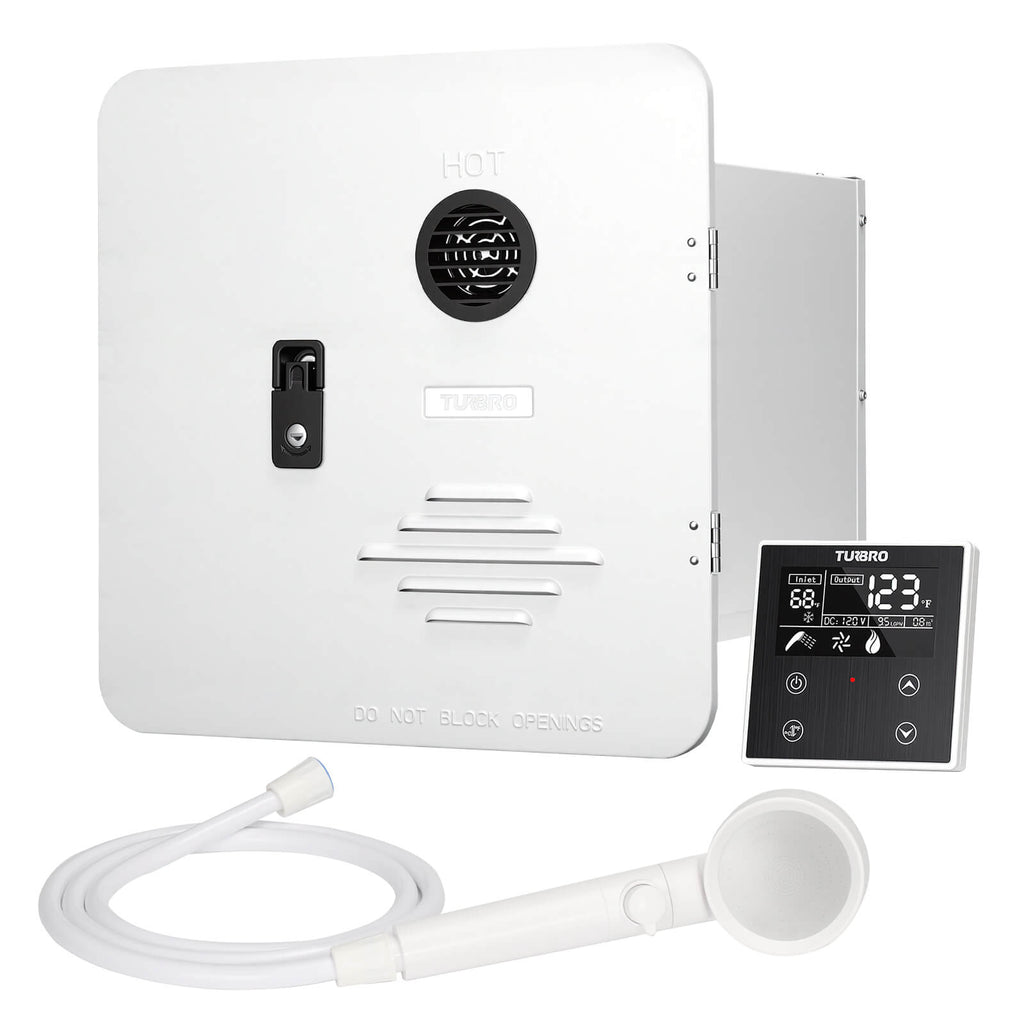 Rotorua 65K BTU RV Tankless Propane Water Heater with Door – TURBRO, view 6