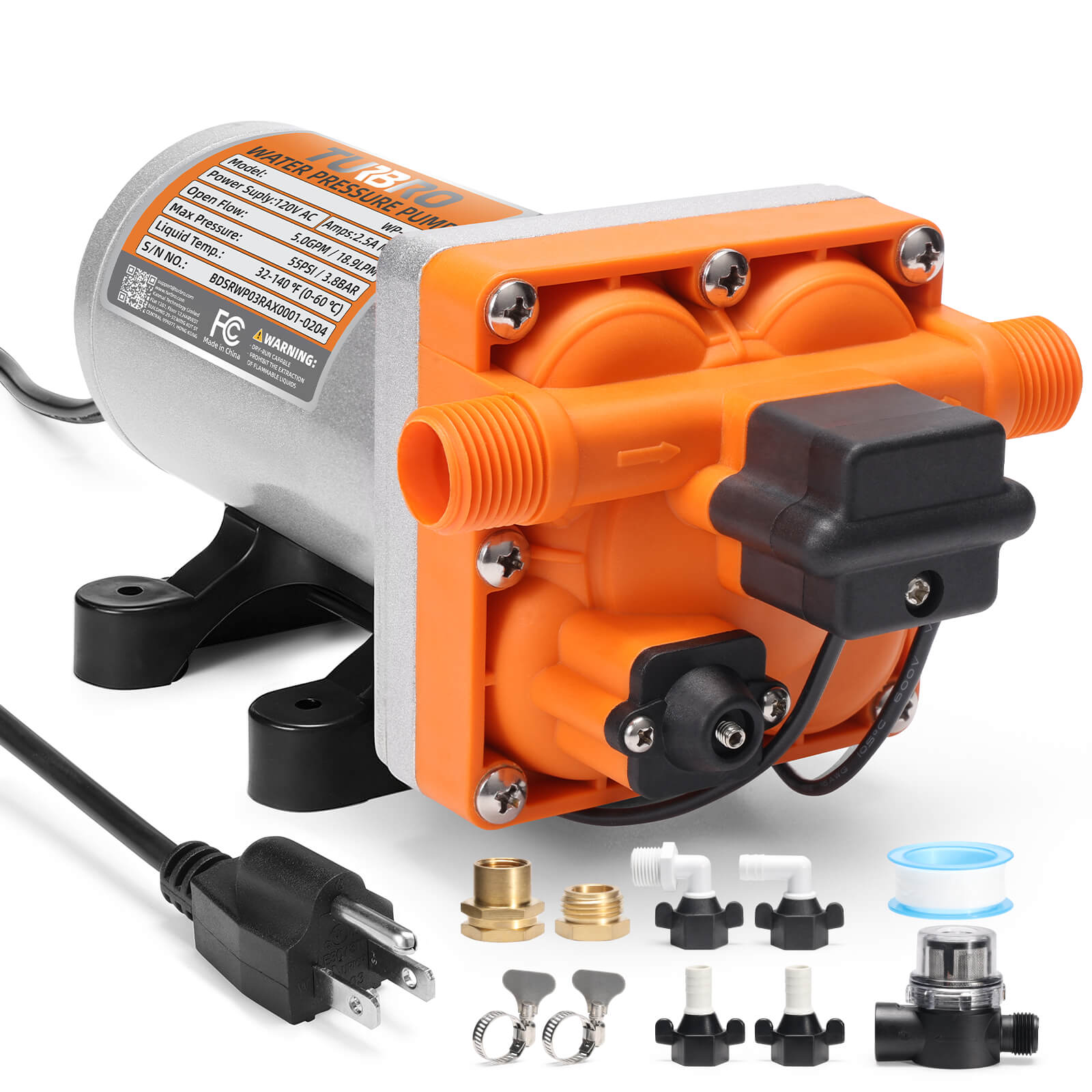 Rotorua RV Diaphragm Water Pressure Pump – TURBRO, view 10