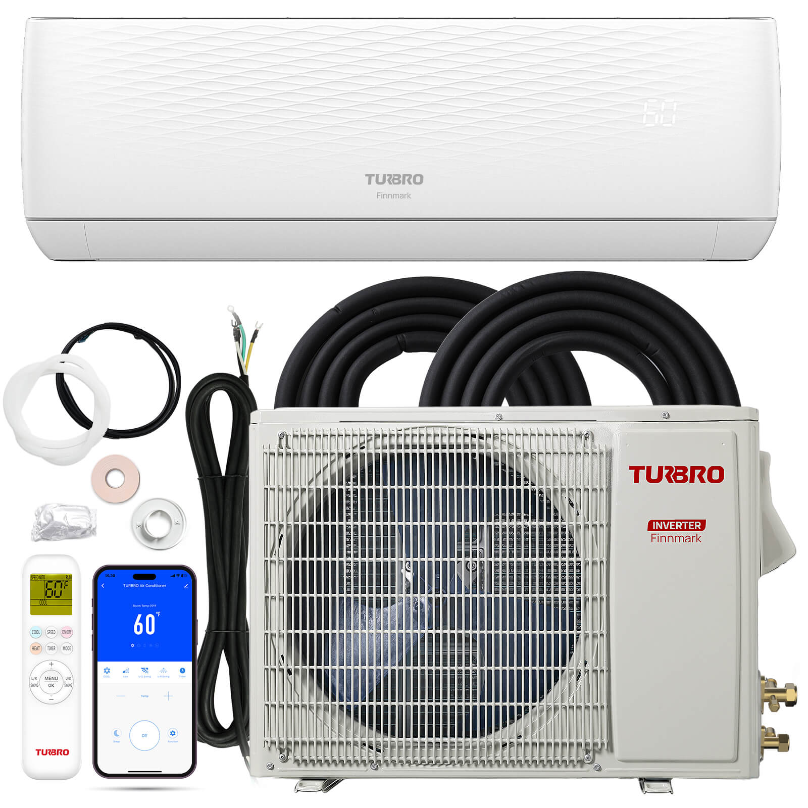 Finnmark 24,000 BTU Single Zone Mini Split AC (R32) – TURBRO