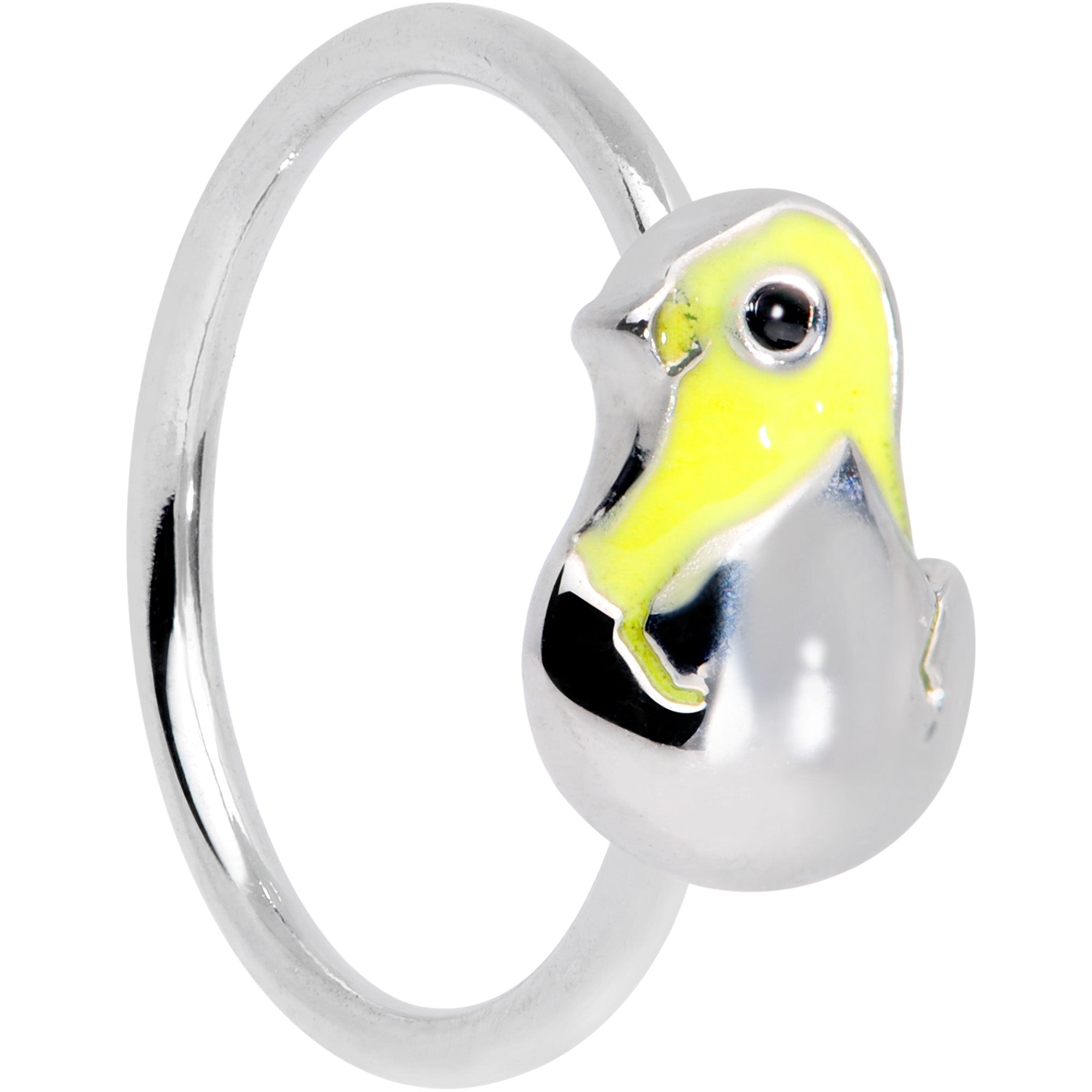 BodyCandy 18G 3/8 Hatching Easter Chick Nose Hoop — main product shot
