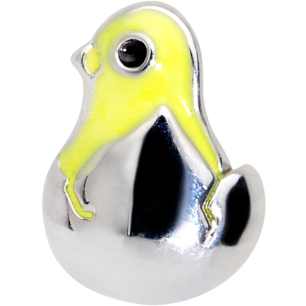BodyCandy 18G 3/8 Hatching Easter Chick Nose Hoop — detail close-up