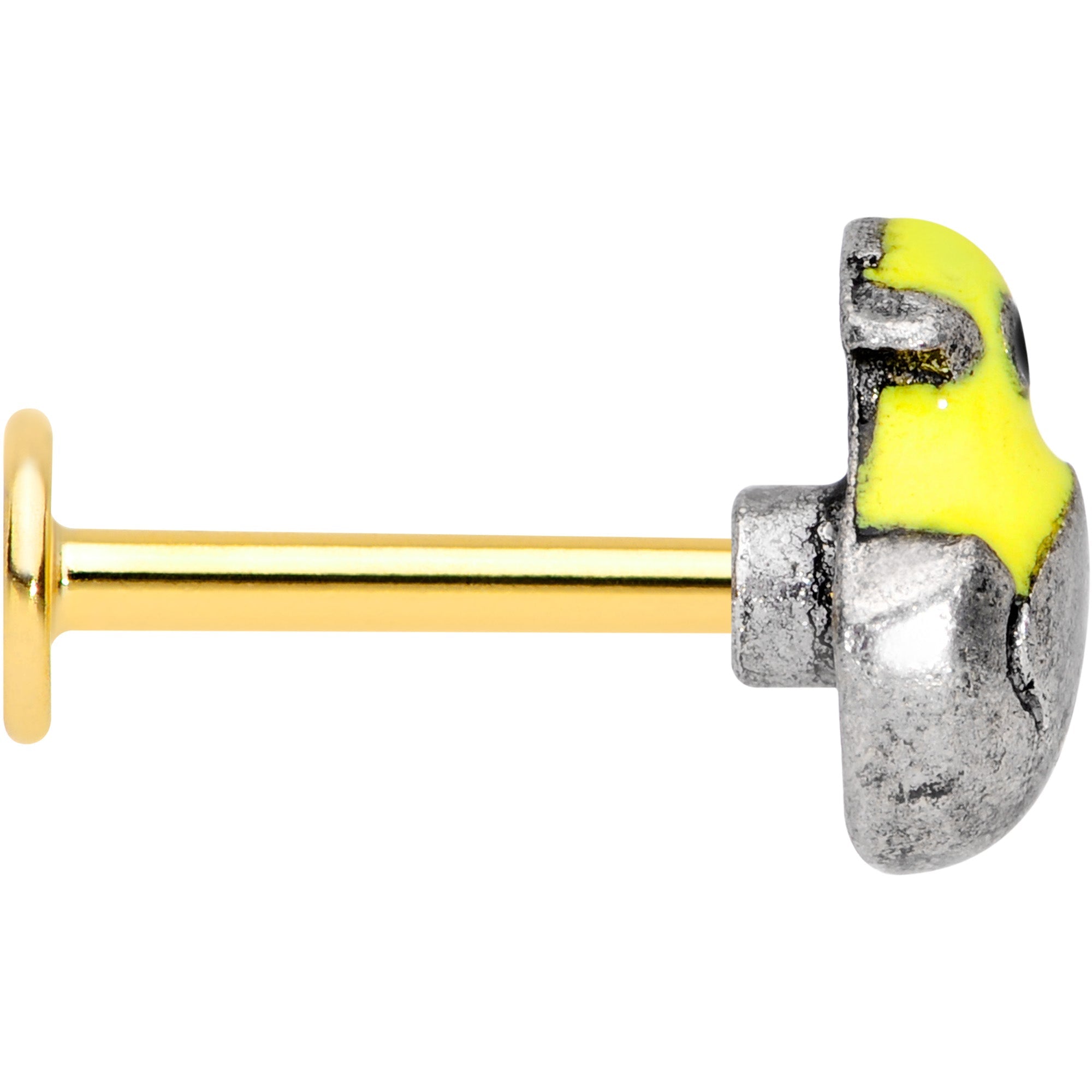 BodyCandy 16G 5/16 Gold Tone Hatching Easter Chick Labret Monroe Tragus — lifestyle context