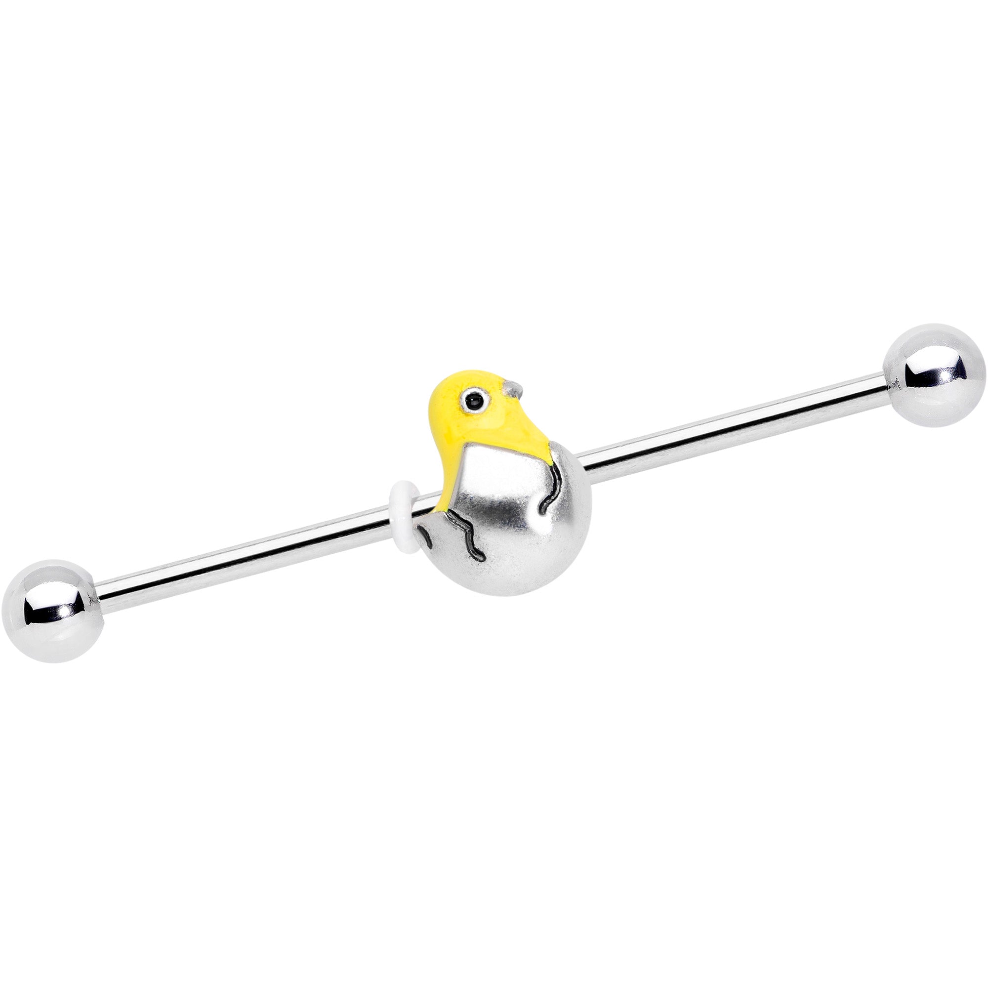 BodyCandy 14G Hatching Easter Chick Industrial Barbell 38mm — main product shot