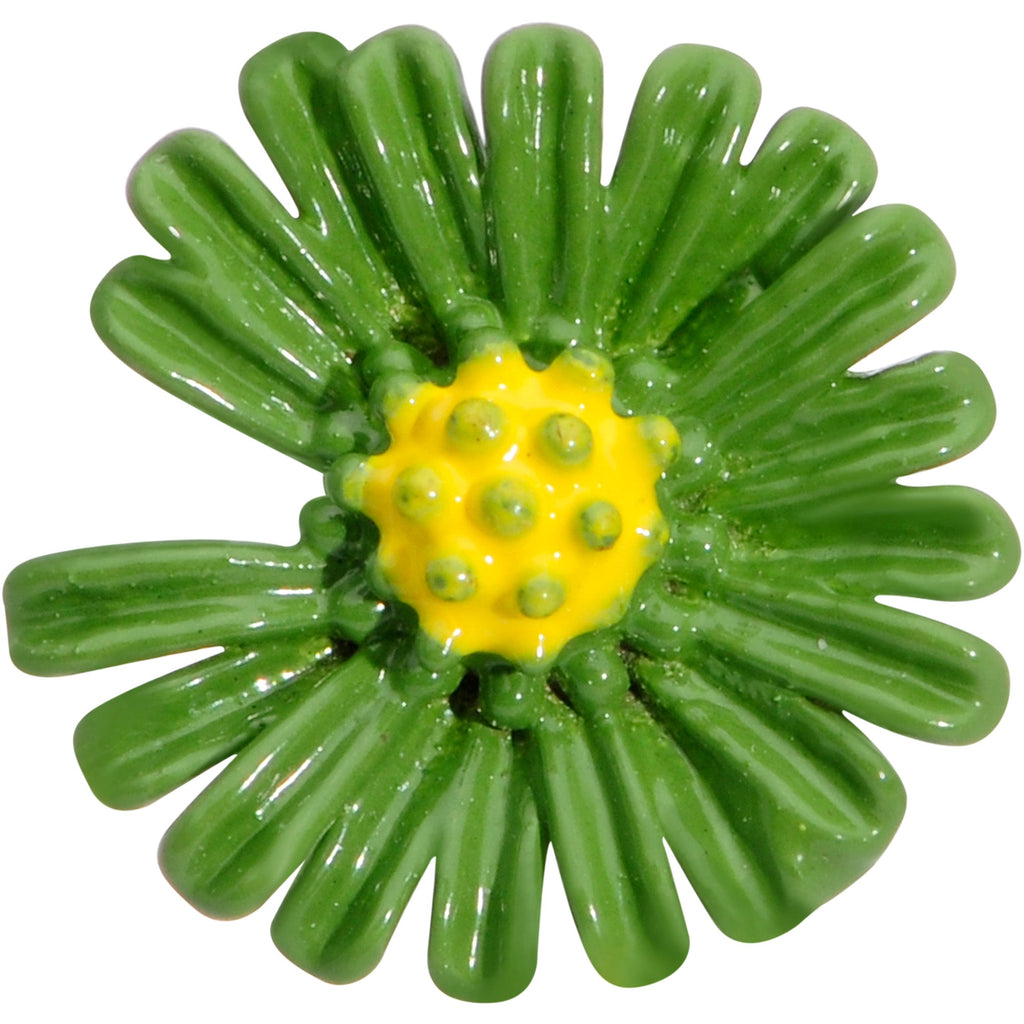 BodyCandy 16G 5/16 Green Daisy Flower Labret Monroe Tragus — lifestyle context