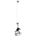 BodyCandy Clear Bioplast Witchy Ghost Halloween Dangle Pregnancy Belly Ring — main product shot