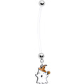 BodyCandy Clear Bioplast Lollipop Ghost Halloween Dangle Pregnancy Belly Ring — main product shot