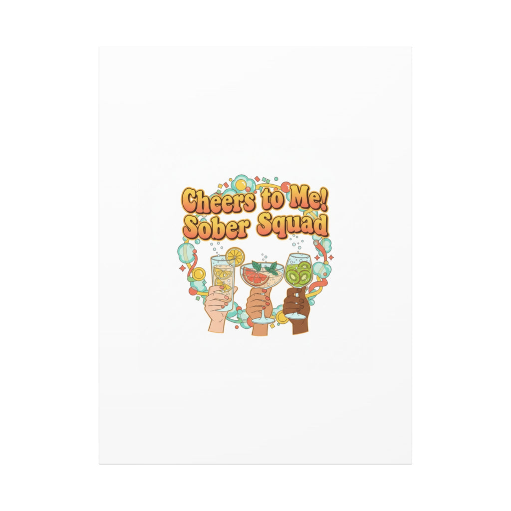 Cheers to Me Sober Squad Canvas | Dry January Mocktail Art