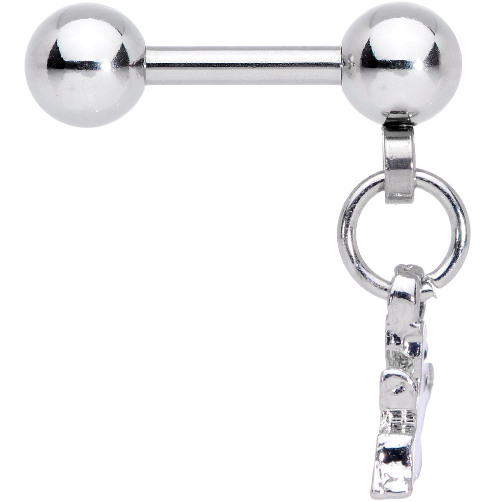 BodyCandy 16G 1/4 Clear Gem Happy Ghost Halloween Dangle Cartilage Earring — lifestyle context
